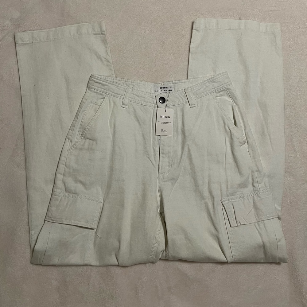 Cotton On linen cargo pants